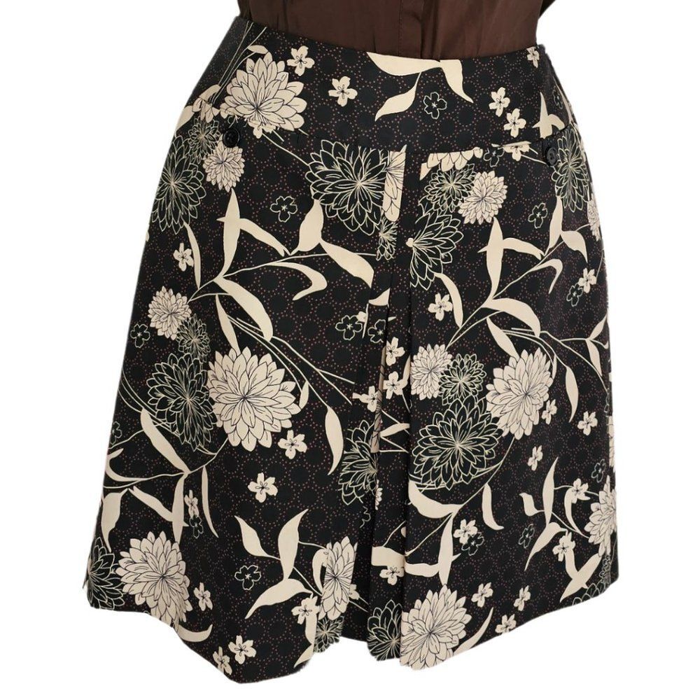 LOFT work skirt Size 4P floral front kickpleat A-line officewear skirt career
